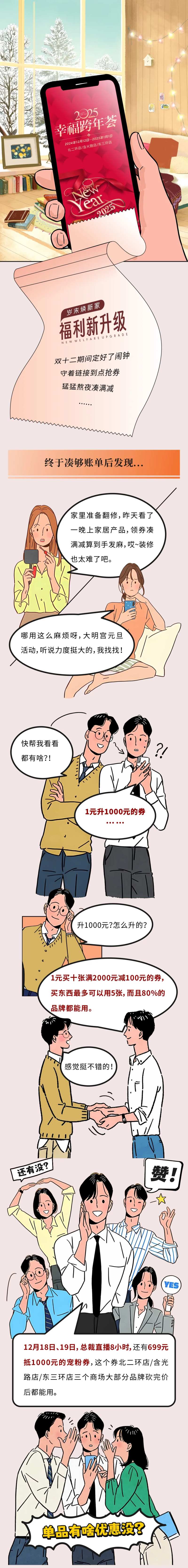 家居卖场活动插画条漫-采灵感-cailinggan.com