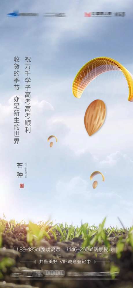 芒种高考节气海报-采灵感-https://www.cailinggan.com/