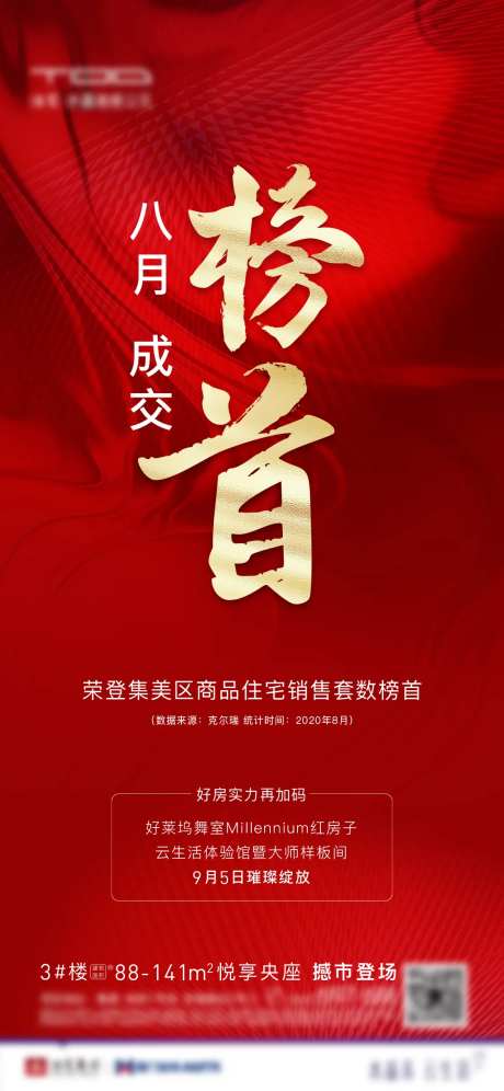 地产热销榜首海报-采灵感-https://www.cailinggan.com/