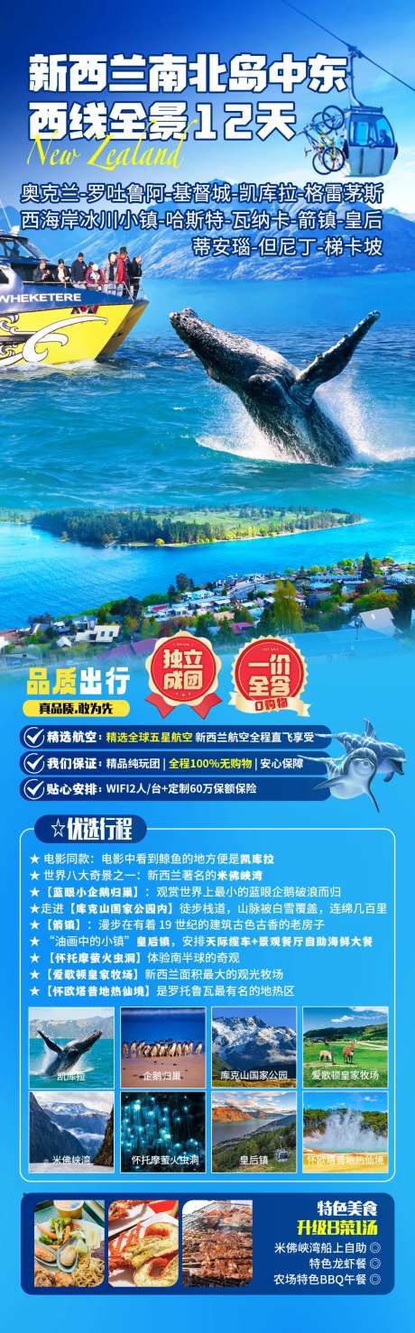 新西兰南北岛中东西线全景海报-采灵感-https://www.cailinggan.com/