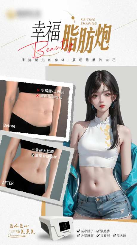 医美腰腹案例海报-采灵感-https://www.cailinggan.com/