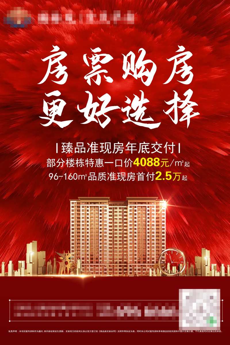 地产优惠政策宣传海报-采灵感-cailinggan.com