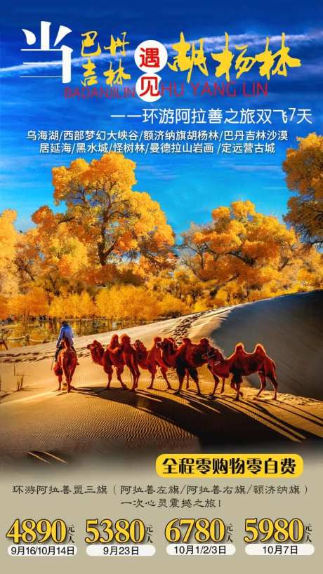 当巴丹吉林遇见胡杨林-采灵感-https://www.cailinggan.com/