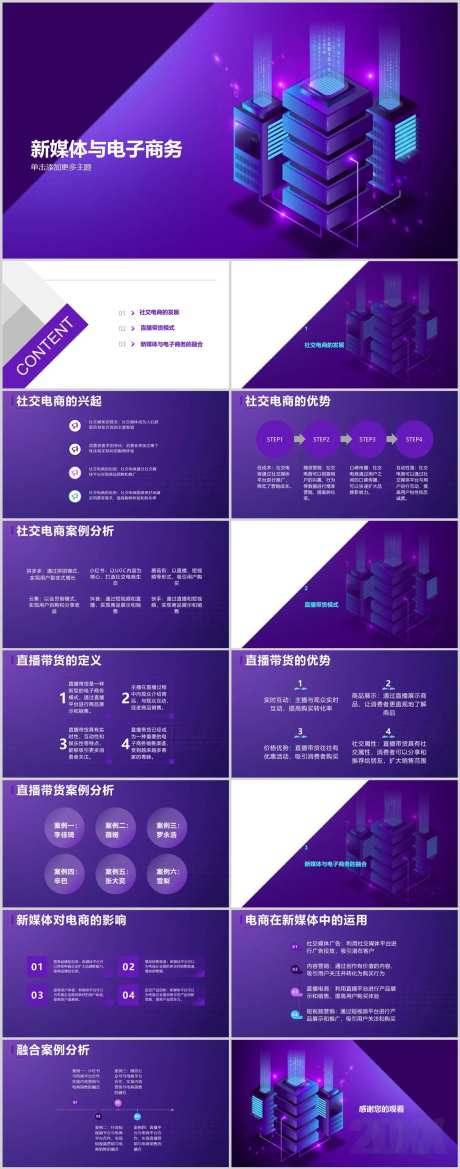 新媒体与电子商务PPT-采灵感-https://www.cailinggan.com/
