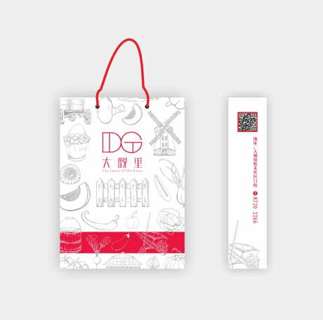 地产手绘手提袋设计-采灵感-https://www.cailinggan.com/