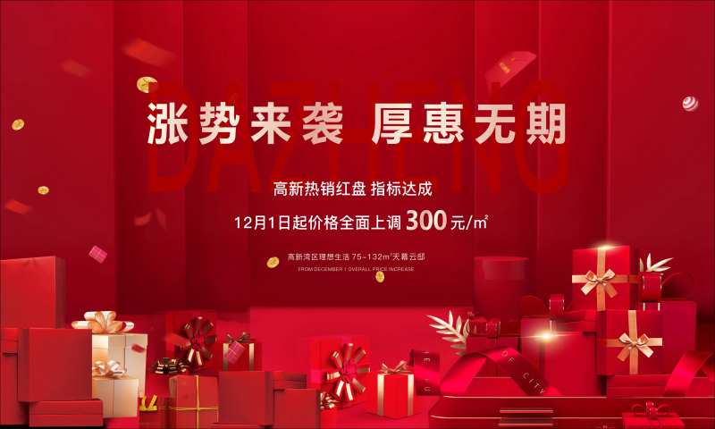 房地产涨价礼品海报-采灵感-cailinggan.com