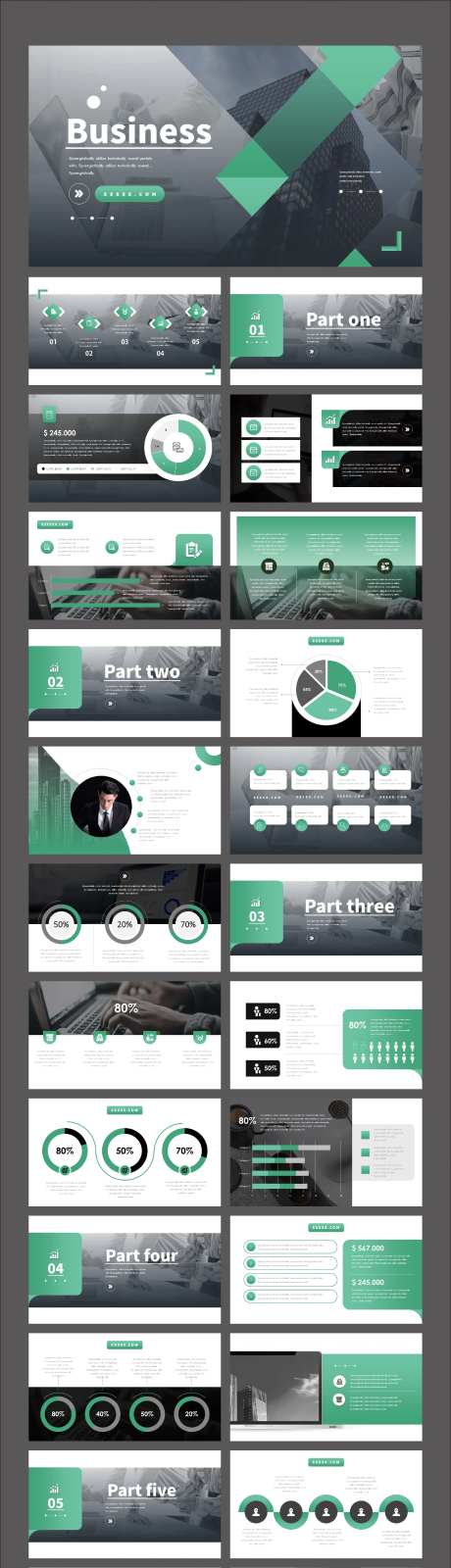 商务风大气简约工作汇报PPT-采灵感-https://www.cailinggan.com/