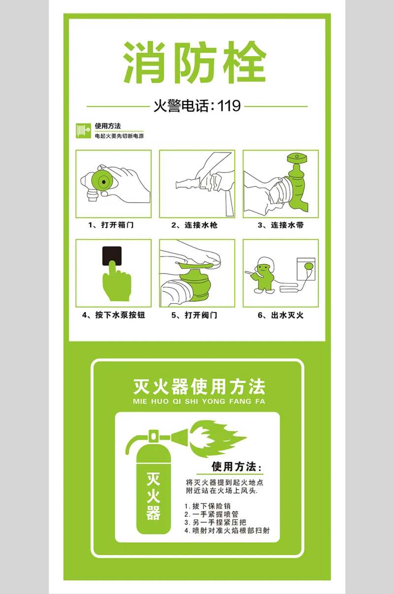 消防栓安全使用海报-采灵感-cailinggan.com