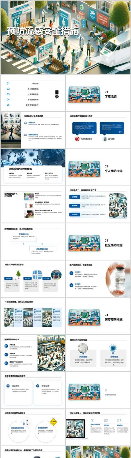 预防流感安全措施PPT-采灵感-https://www.cailinggan.com/