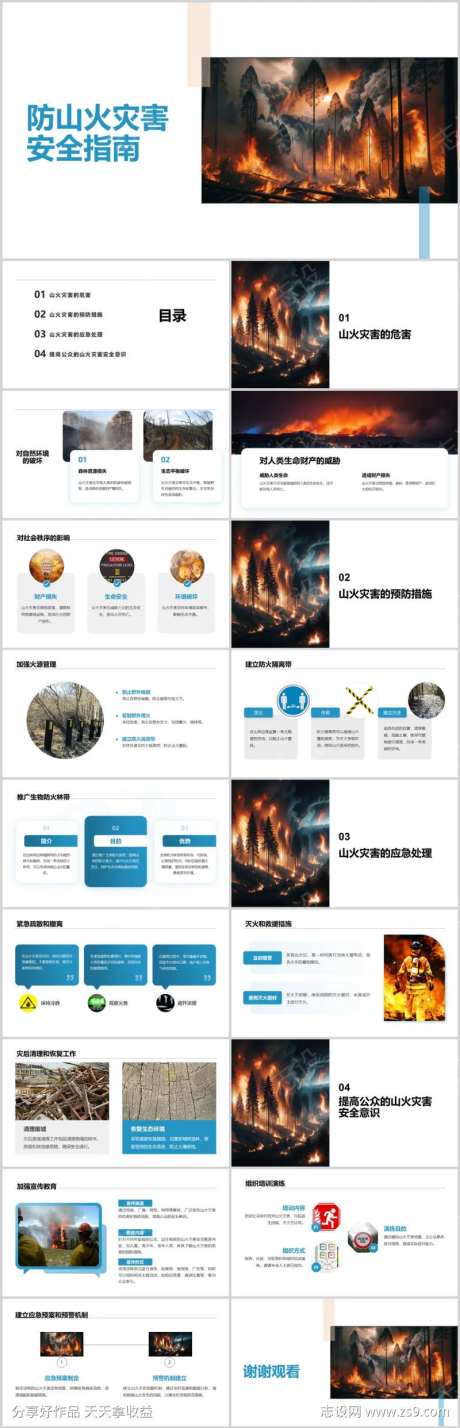 防山火灾害安全指南PPT-采灵感-https://www.cailinggan.com/