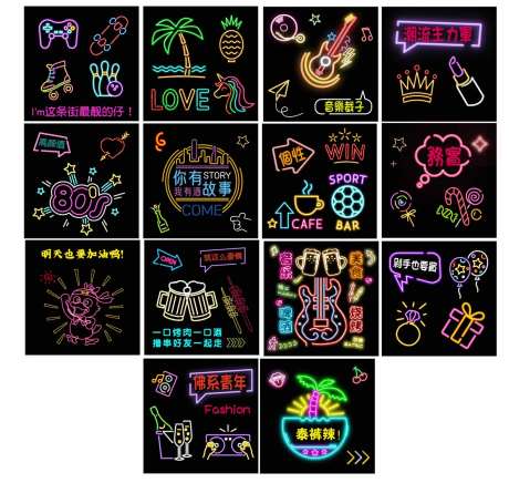 泰裤辣霓虹灯活动展板-采灵感-https://www.cailinggan.com/