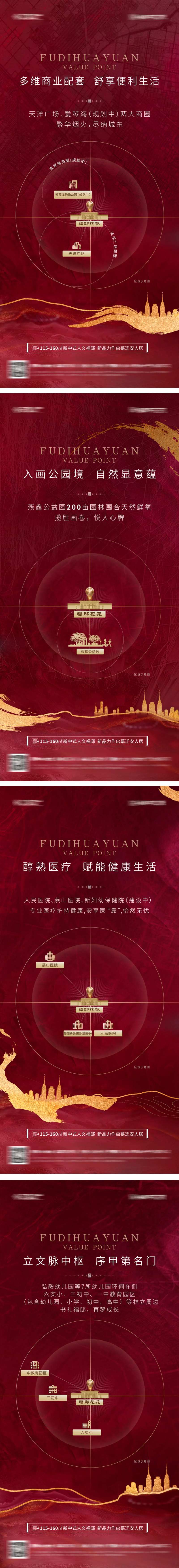 地产区位优势价值点系列海报-采灵感-cailinggan.com