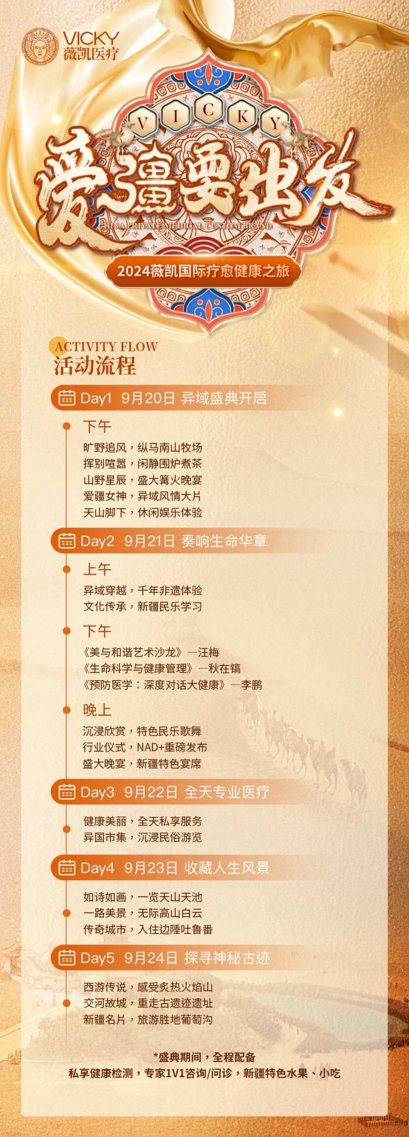 医美旅游公司活动会议流程长图海报-采灵感-cailinggan.com