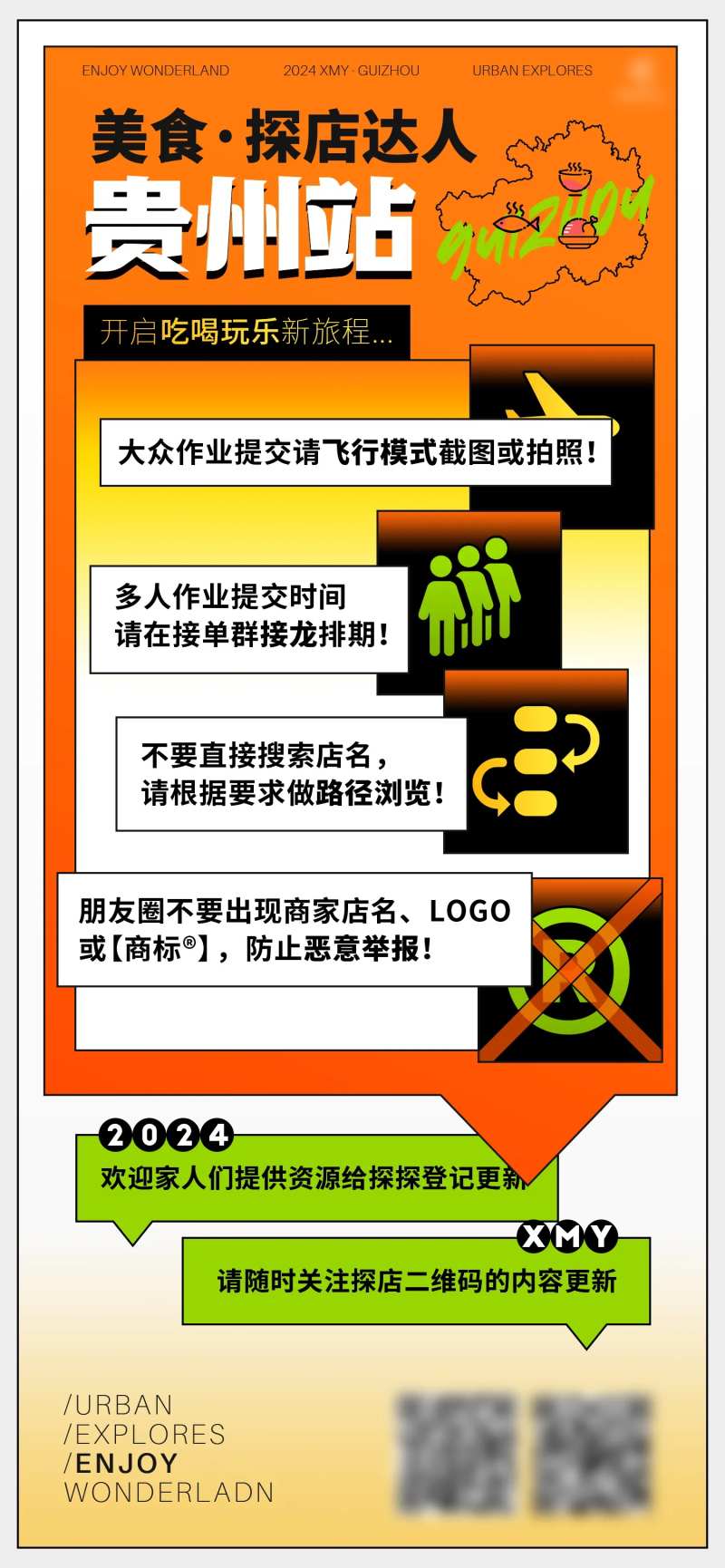 贵州美食探店活动流程海报-采灵感-cailinggan.com