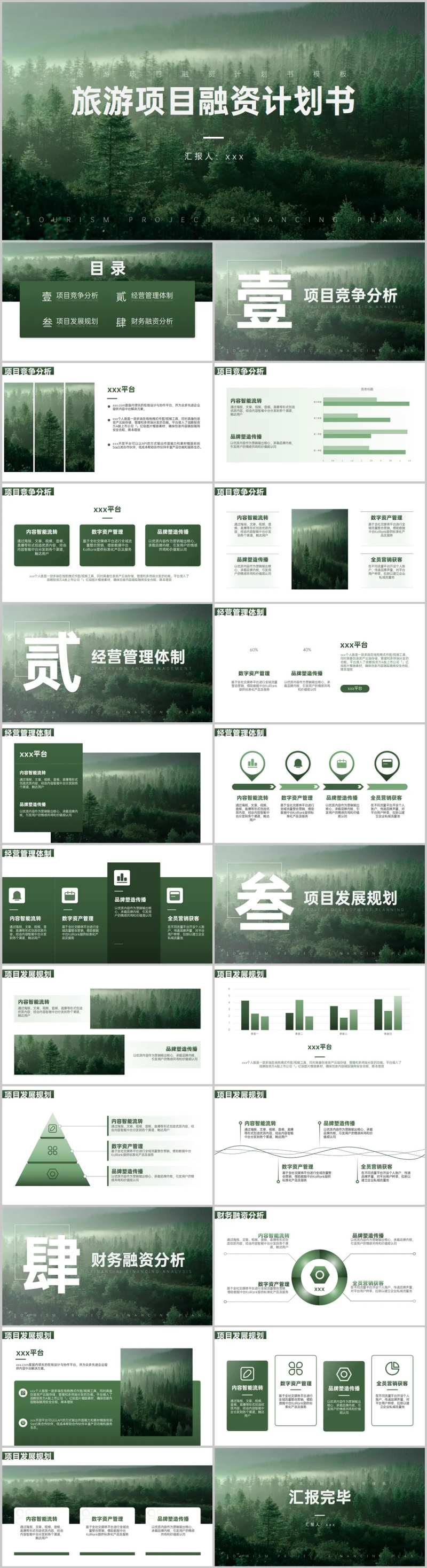绿色旅游项目融资计划书PPT-采灵感-cailinggan.com