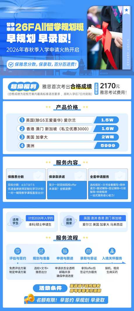 留学申请规划班海报-采灵感-https://www.cailinggan.com/