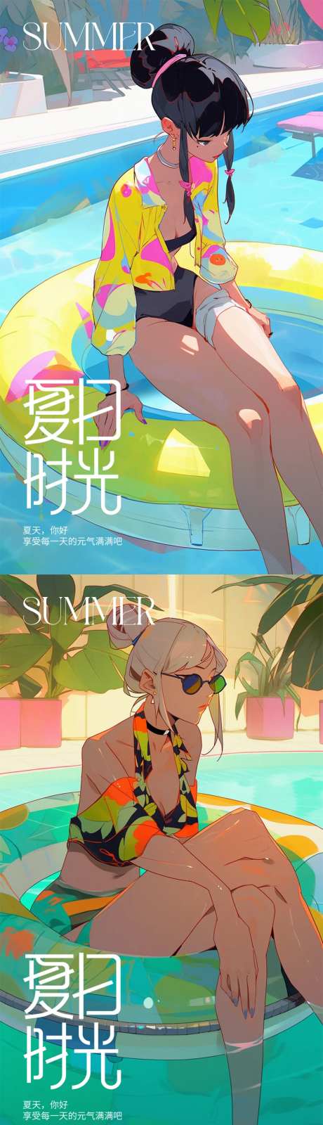 夏日时光插画-采灵感-https://www.cailinggan.com/