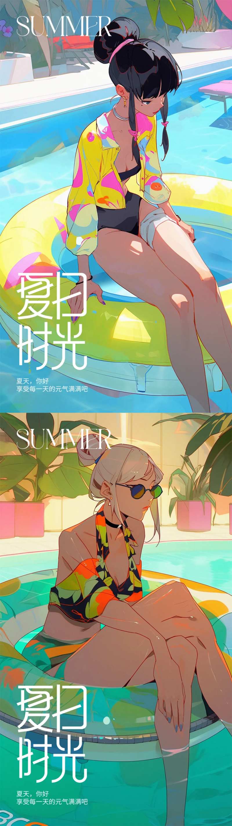 夏日时光插画-采灵感-cailinggan.com