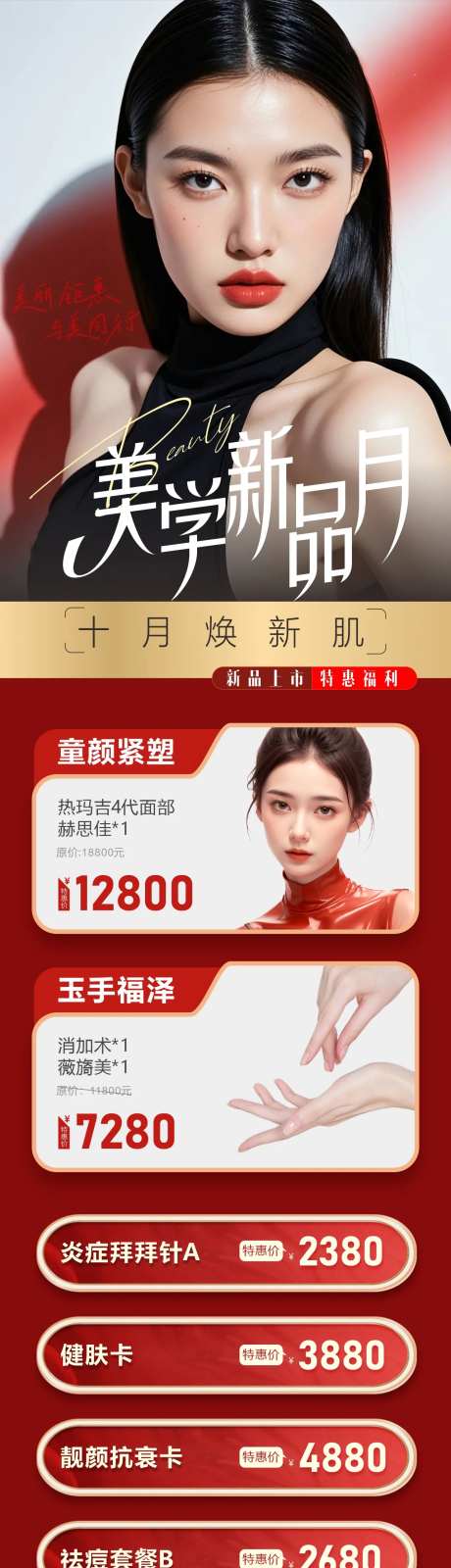 医美美业皮肤上新项目海报-采灵感-https://www.cailinggan.com/