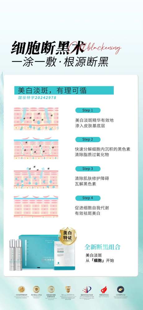 细胞断黑亮肤淡斑海报-采灵感-https://www.cailinggan.com/