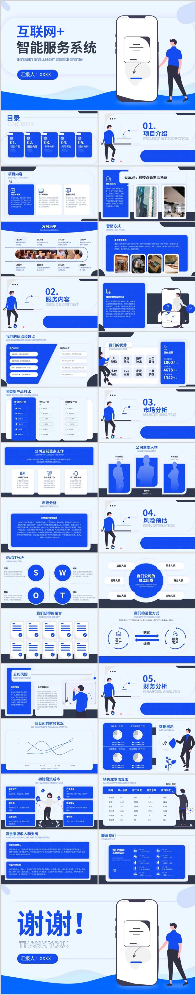 互联网+智能服务系统项目汇报ppt-采灵感-cailinggan.com