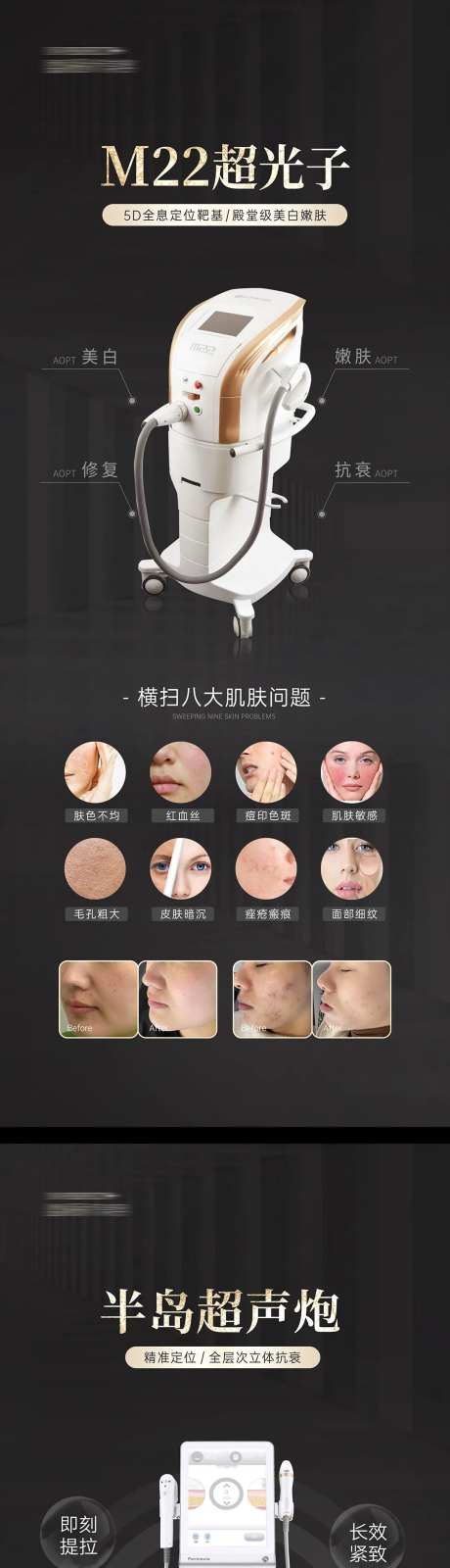 M22光子嫩肤超声炮易拉宝展架-采灵感-https://www.cailinggan.com/