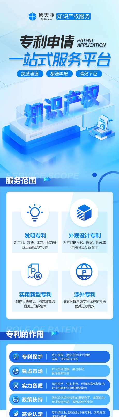 企业服务知识产权介绍H5海报-采灵感-https://www.cailinggan.com/