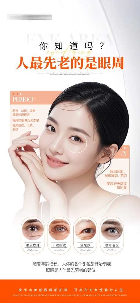 医美眼部衰老知识海报-采灵感-https://www.cailinggan.com/