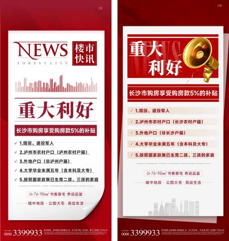 地产重大利好政策海报-采灵感-https://www.cailinggan.com/