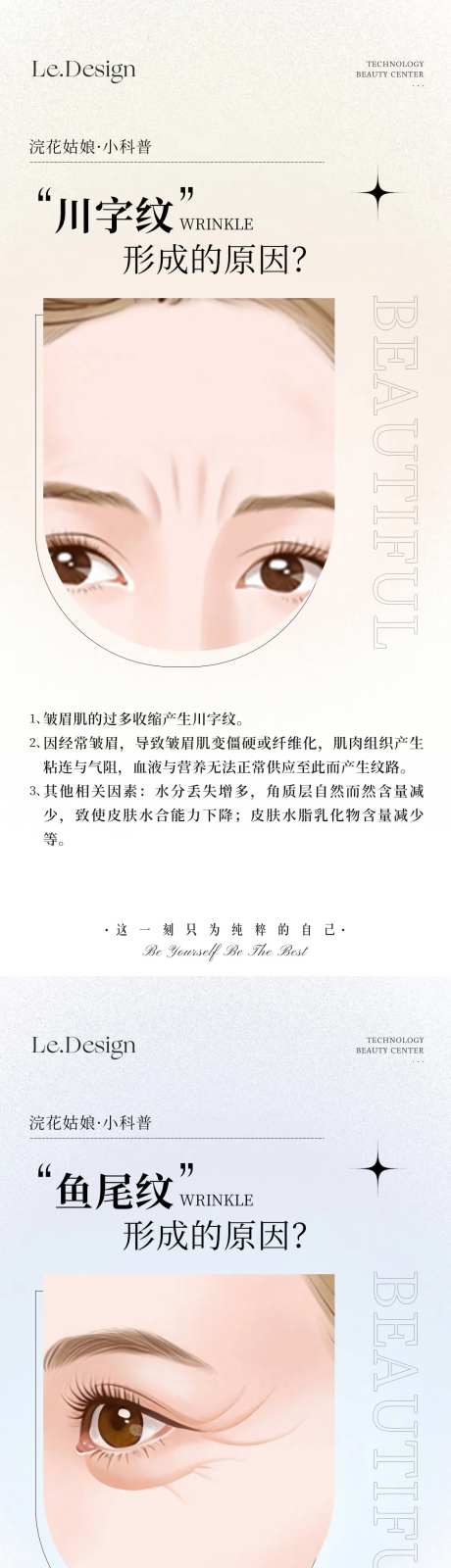 脸部皱纹形成原因海报-采灵感-https://www.cailinggan.com/