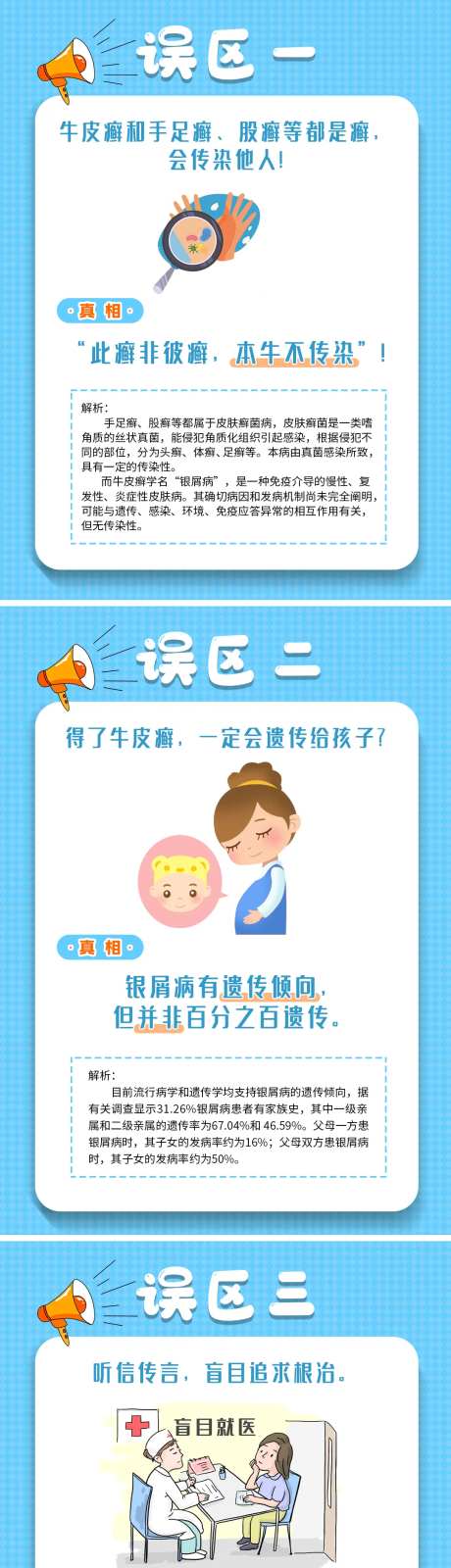 牛皮癣误区科普系列海报-采灵感-https://www.cailinggan.com/