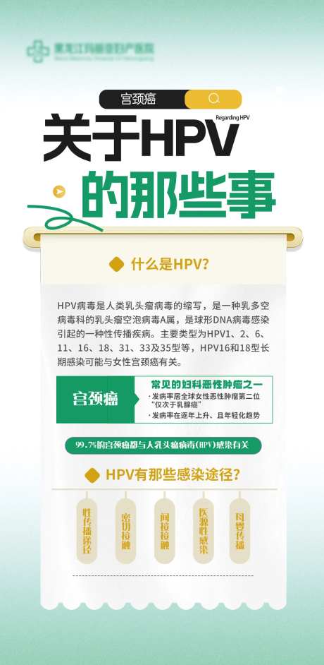 HPV那些事宣传海报-采灵感-https://www.cailinggan.com/