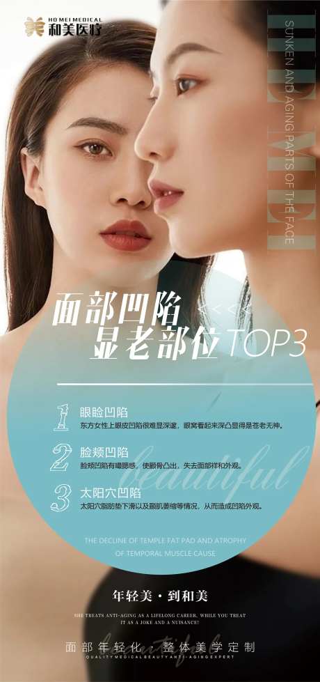 医美科普面部凹陷海报-采灵感-https://www.cailinggan.com/