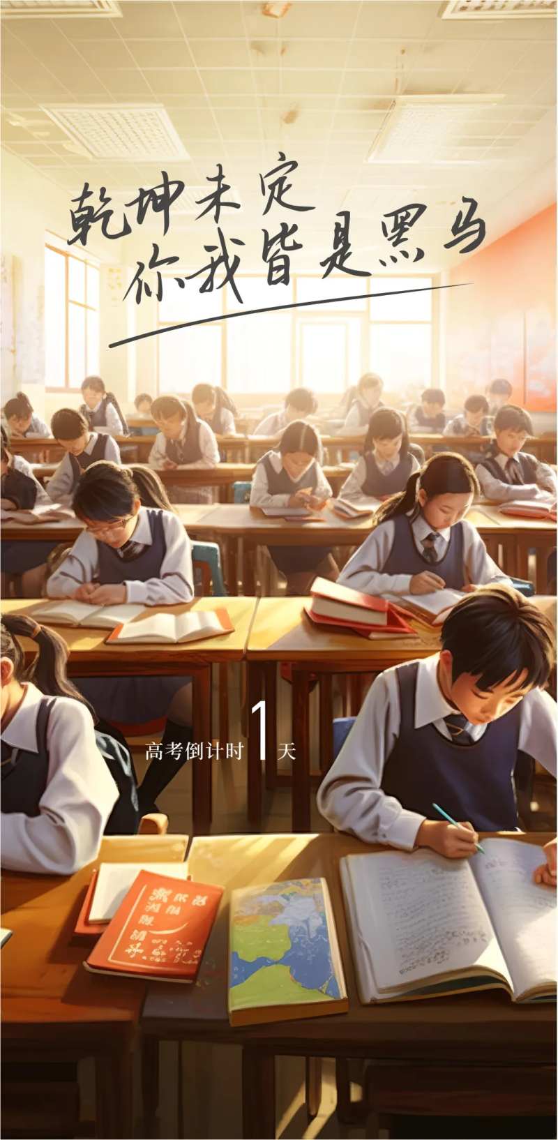 高考倒计时教室海报-采灵感-cailinggan.com