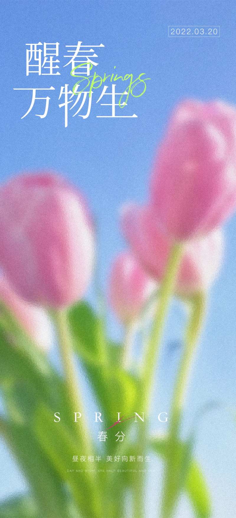 简约风春天海报-采灵感-cailinggan.com