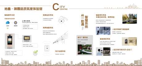 地产智慧社区背景墙-采灵感-https://www.cailinggan.com/