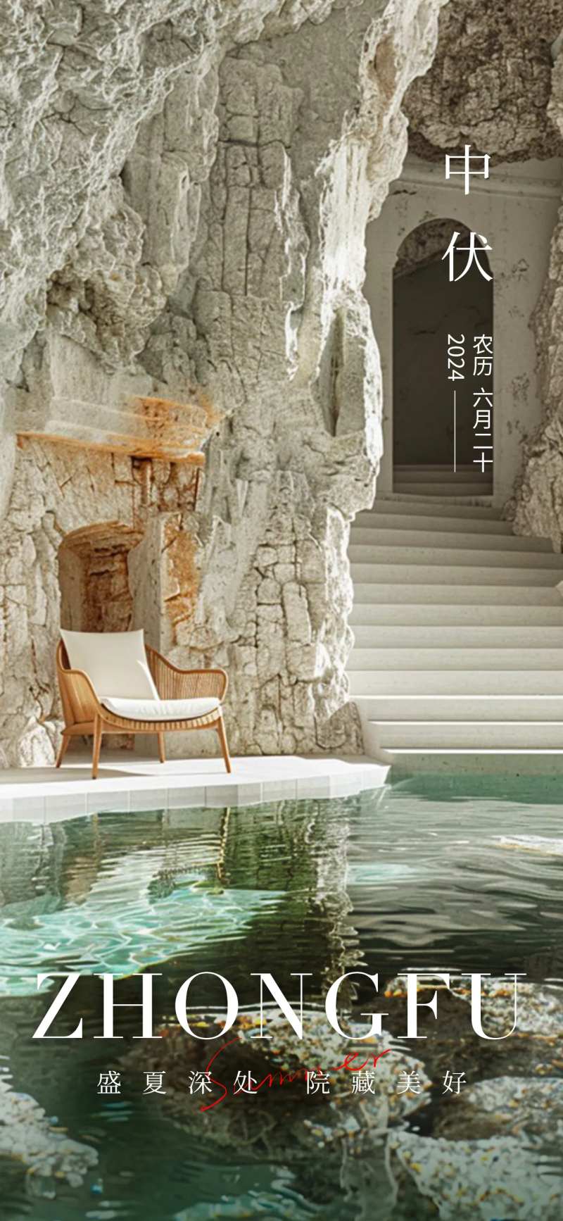 地产中伏海报-采灵感-cailinggan.com