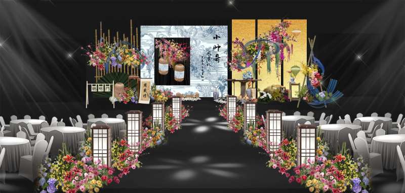 南洋风宝宝宴美陈-采灵感-cailinggan.com