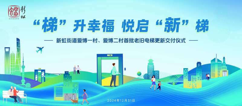 电梯落成仪式主视觉活动展板-采灵感-cailinggan.com