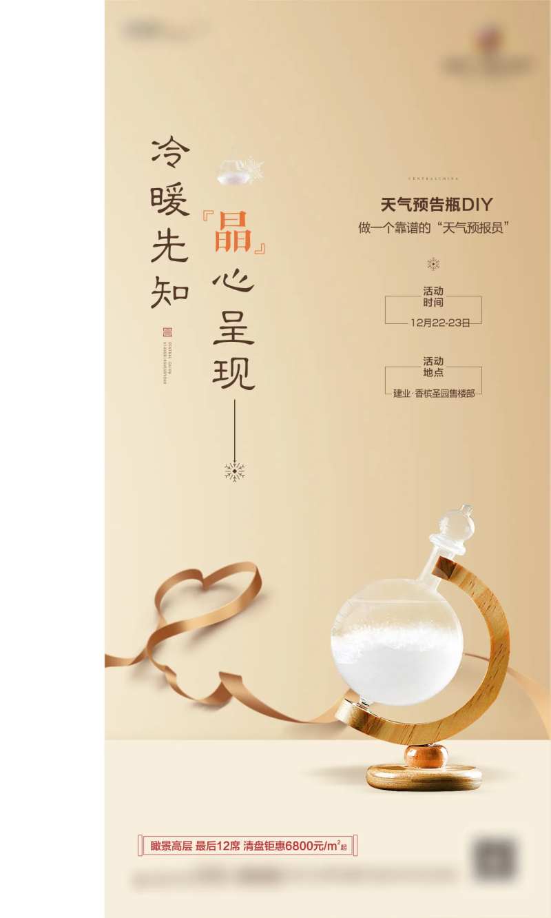地产天气预告瓶DIY海报-采灵感-cailinggan.com