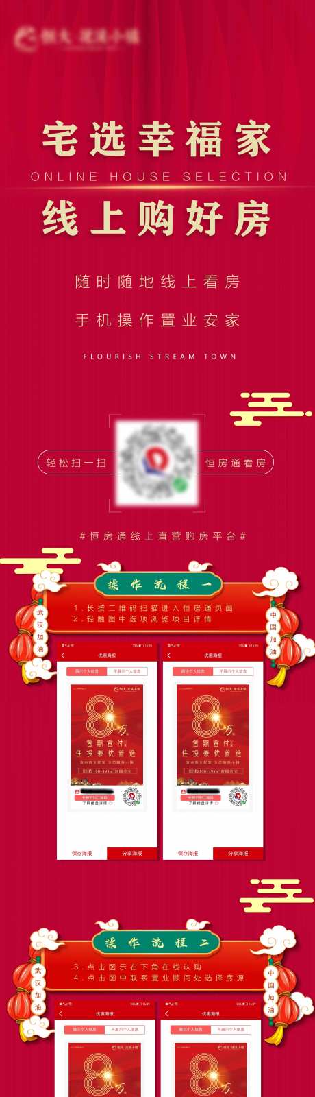 地产线上购房流程操作长图-采灵感-https://www.cailinggan.com/