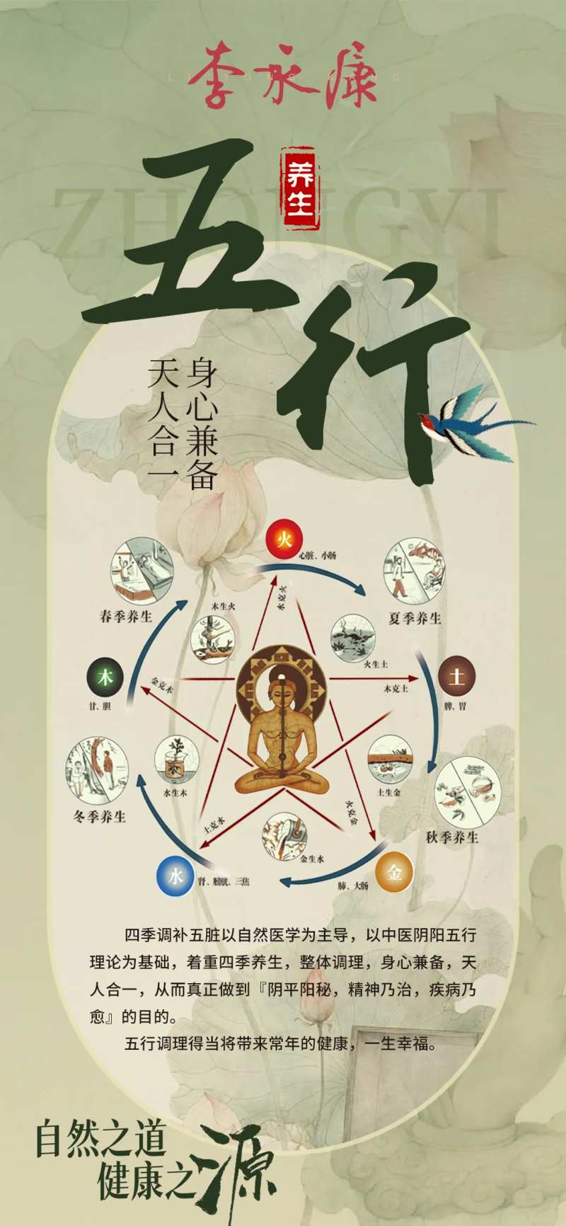 五行养生海报-采灵感-cailinggan.com