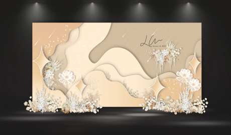 香槟色韩系婚礼 -采灵感-https://www.cailinggan.com/