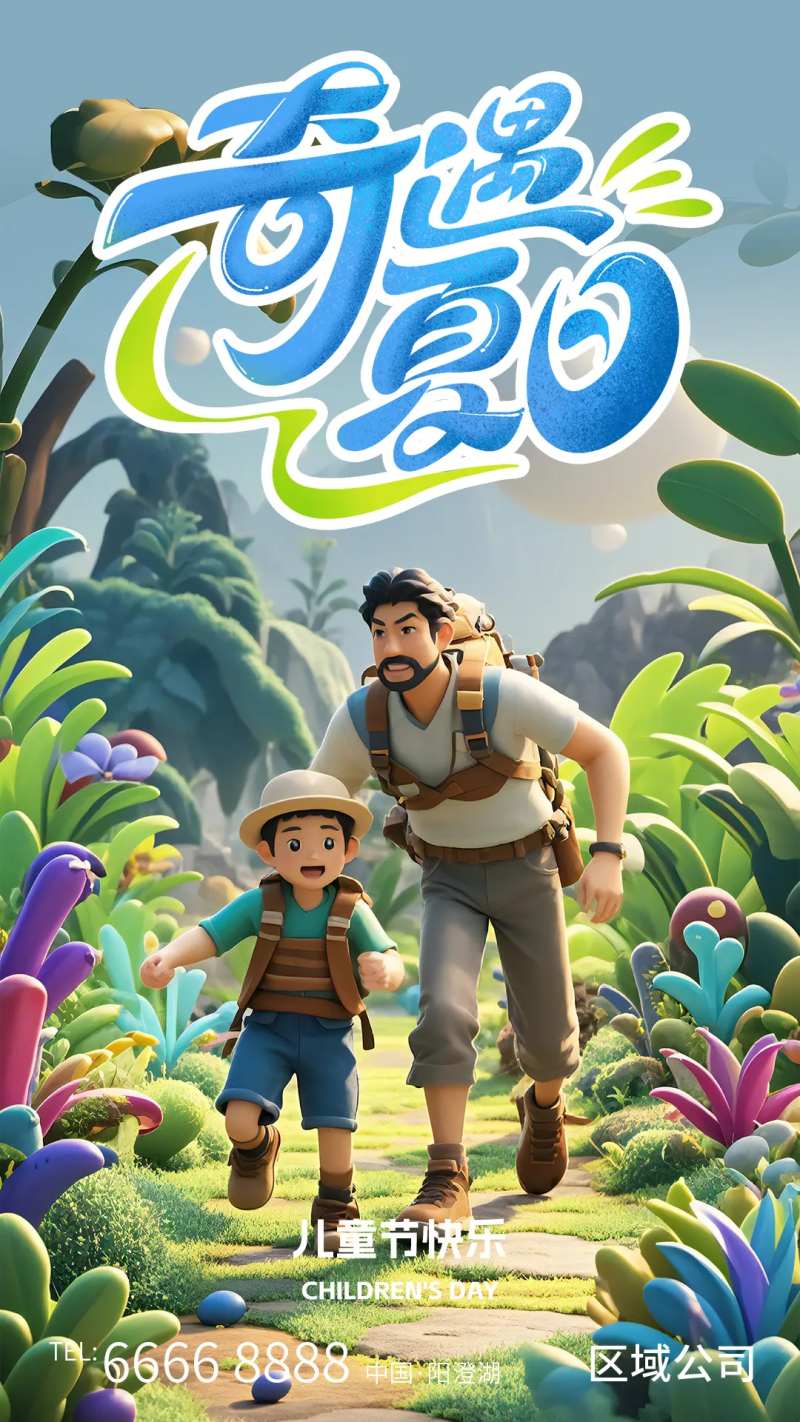 夏日探险奇遇海报-采灵感-cailinggan.com