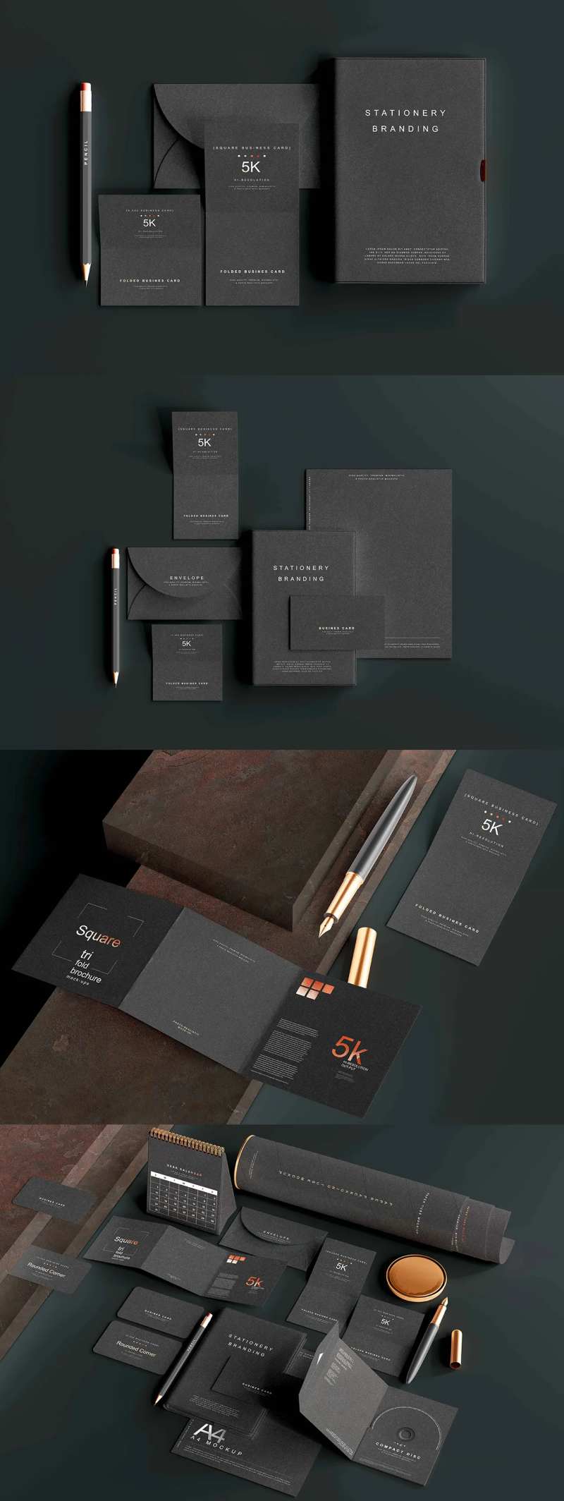 暗黑系办公用品样机-采灵感-cailinggan.com