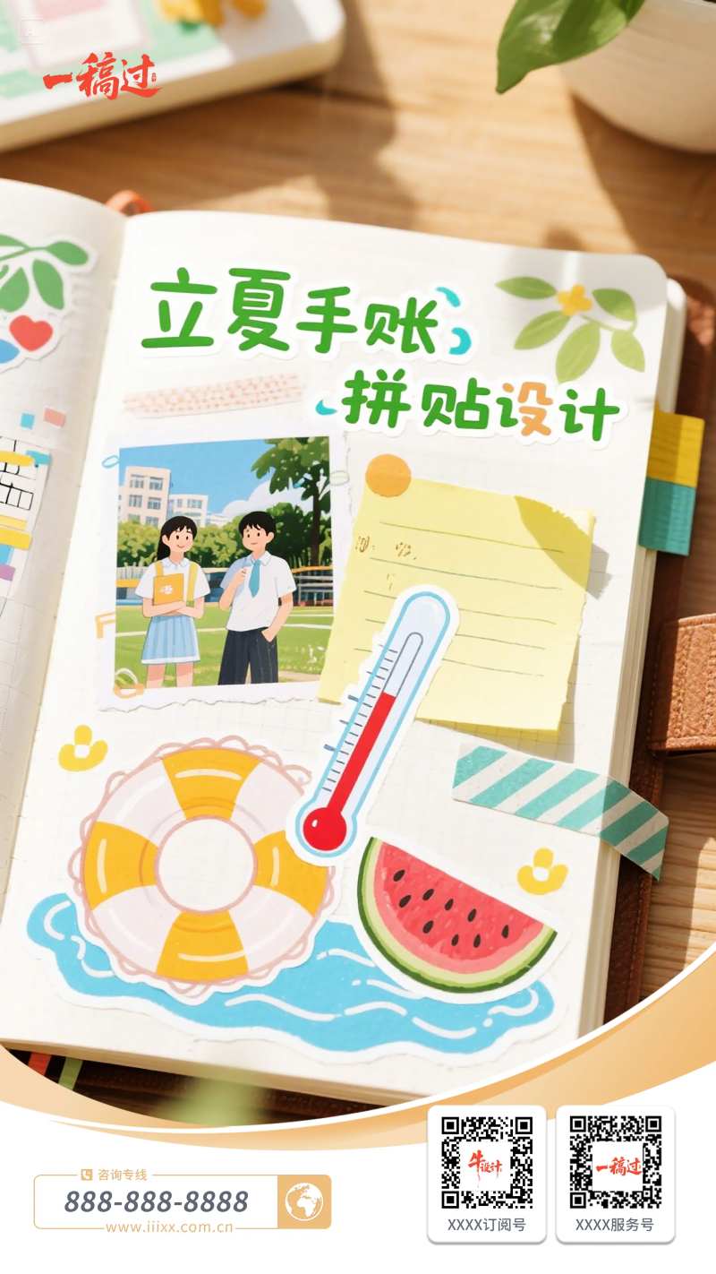 立夏手账拼贴设计-采灵感-cailinggan.com