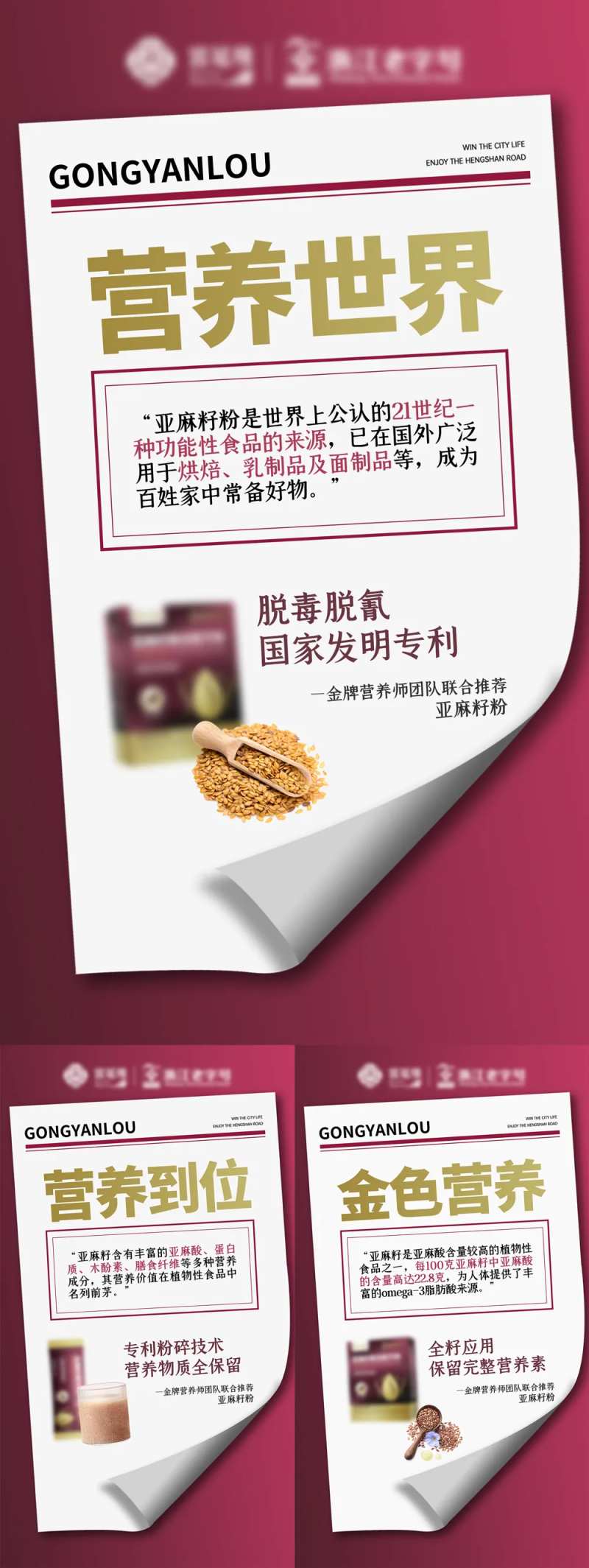 亚麻籽产品海报-采灵感-cailinggan.com