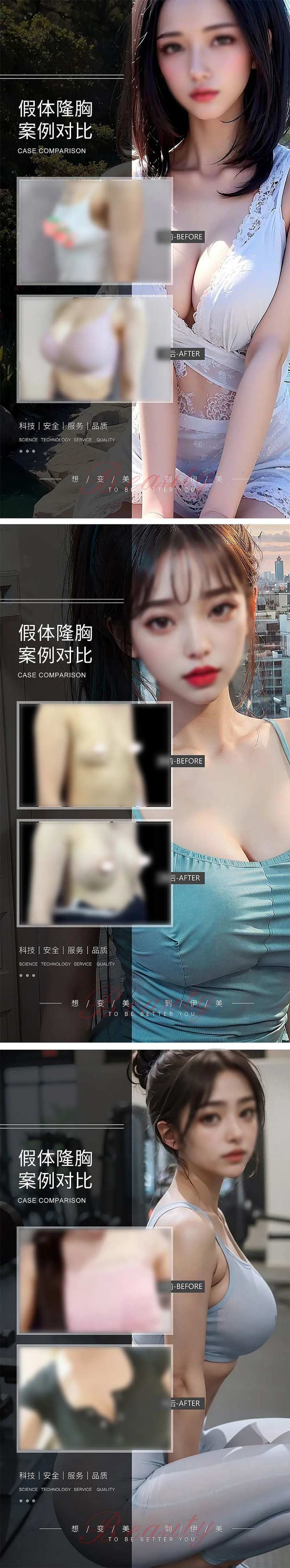 假体隆胸案例对比系列海报-采灵感-cailinggan.com