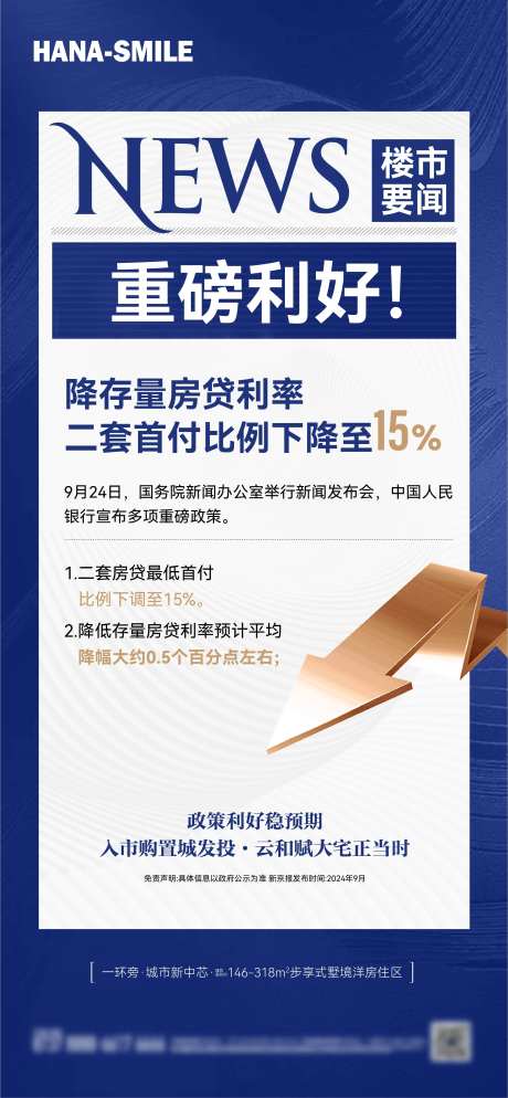 降息政策海报-采灵感-https://www.cailinggan.com/