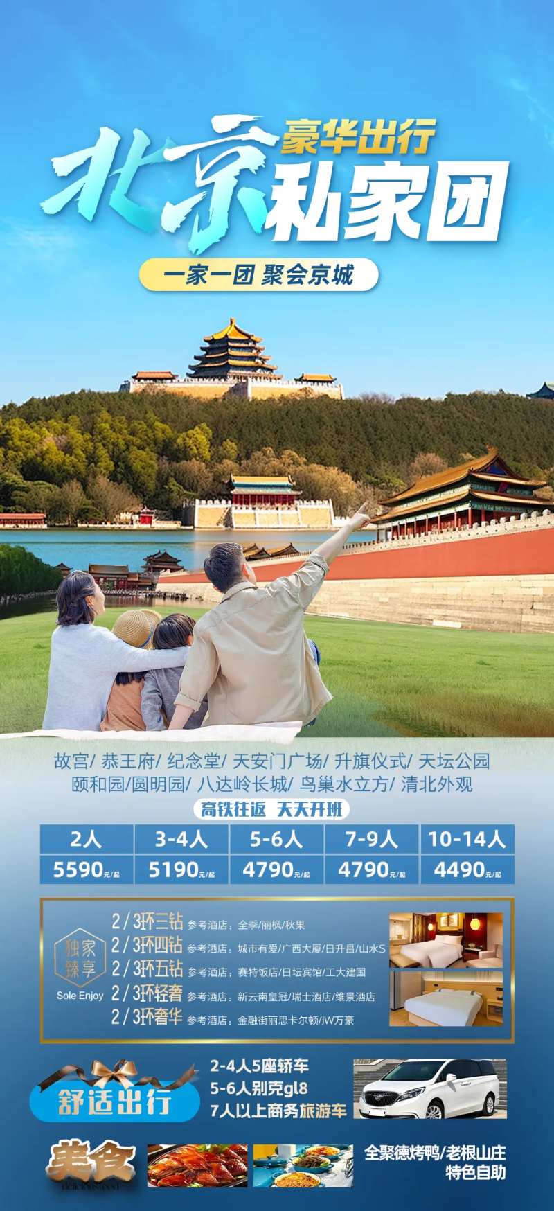 北京故宫颐和园旅行海报-采灵感-cailinggan.com